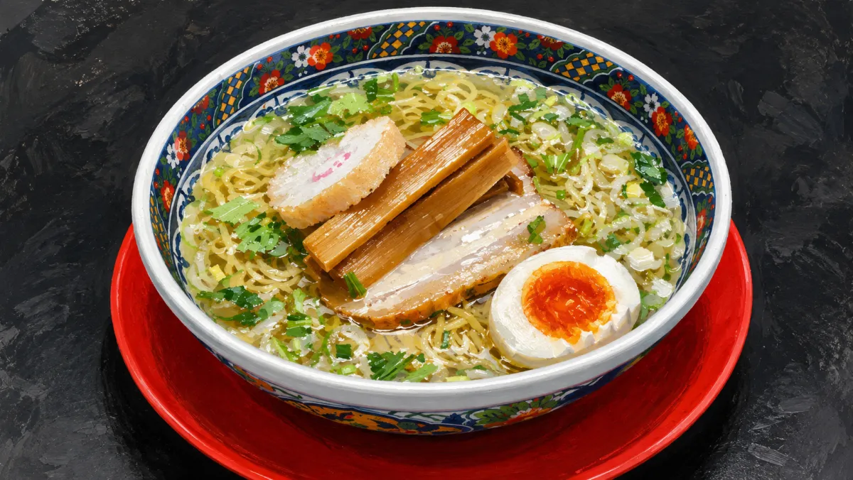 函館麺厨房 あじさいの函館塩ラーメン（イラスト）
