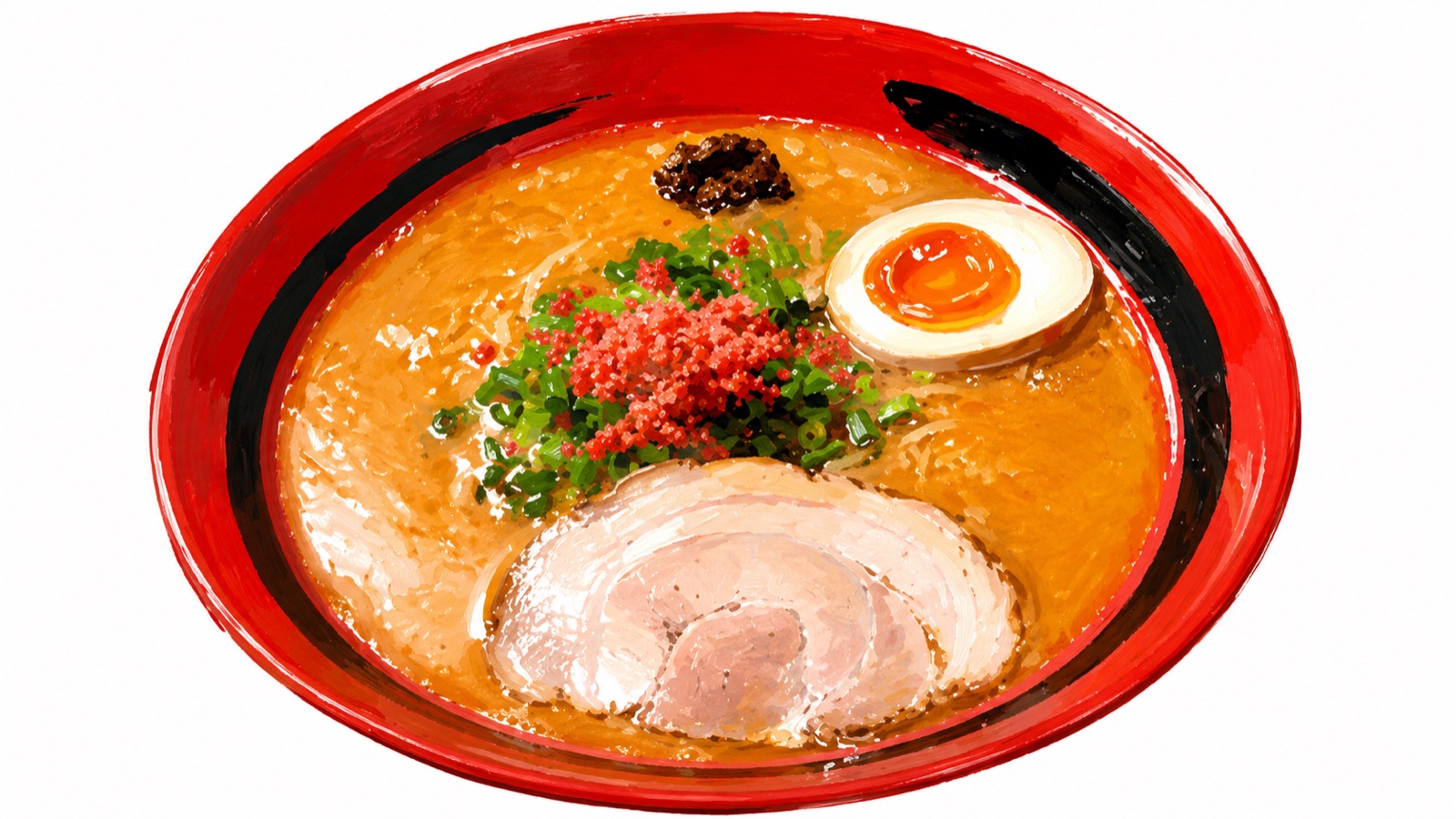 えびそば一幻の海老味噌ラーメン（イラスト）