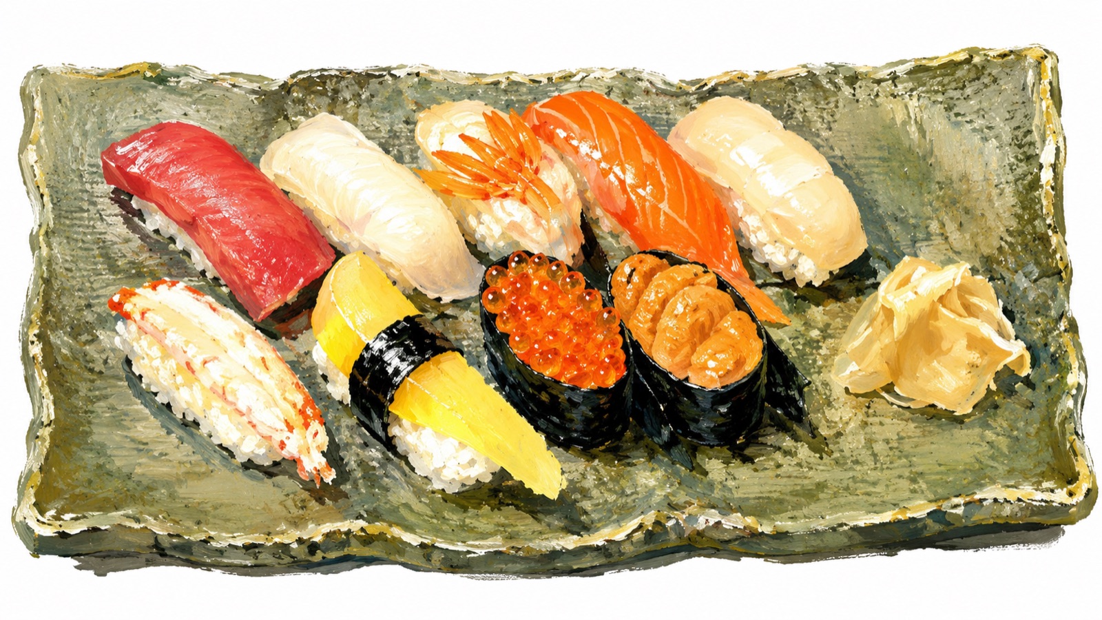 北国の寿司 花ぶさの握り寿司（イラスト）